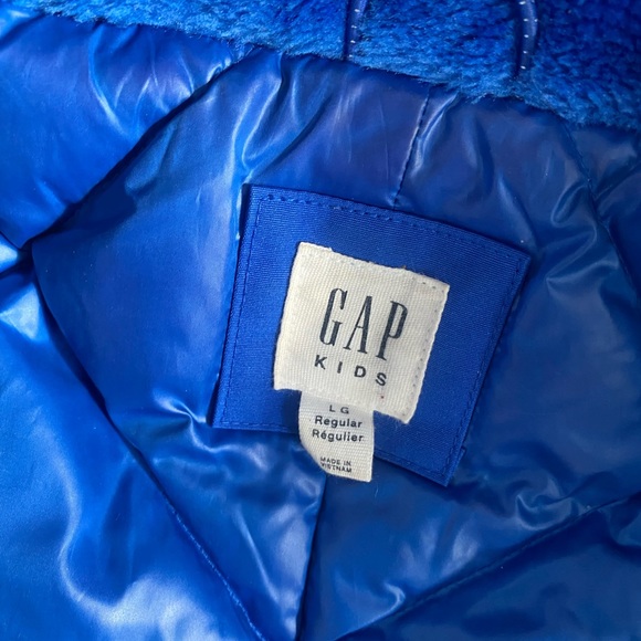 COPY - Gap Kids Girl Down Parka Coat Blue Size Large - Picture 6 of 7
